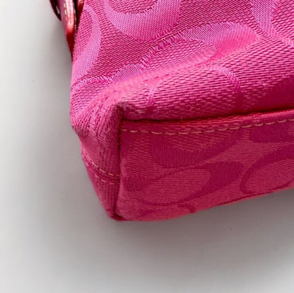 Coach Y2K Pink Hampton Signature East West Demi Baguette Shoulder Bag 6371 China