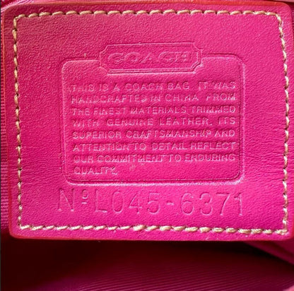 Coach Y2K Pink Hampton Signature East West Demi Baguette Shoulder Bag 6371 China